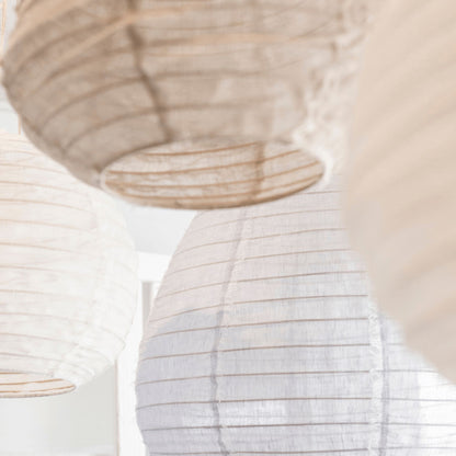 Linen Round Pendant Homewares Beachwood Designs 