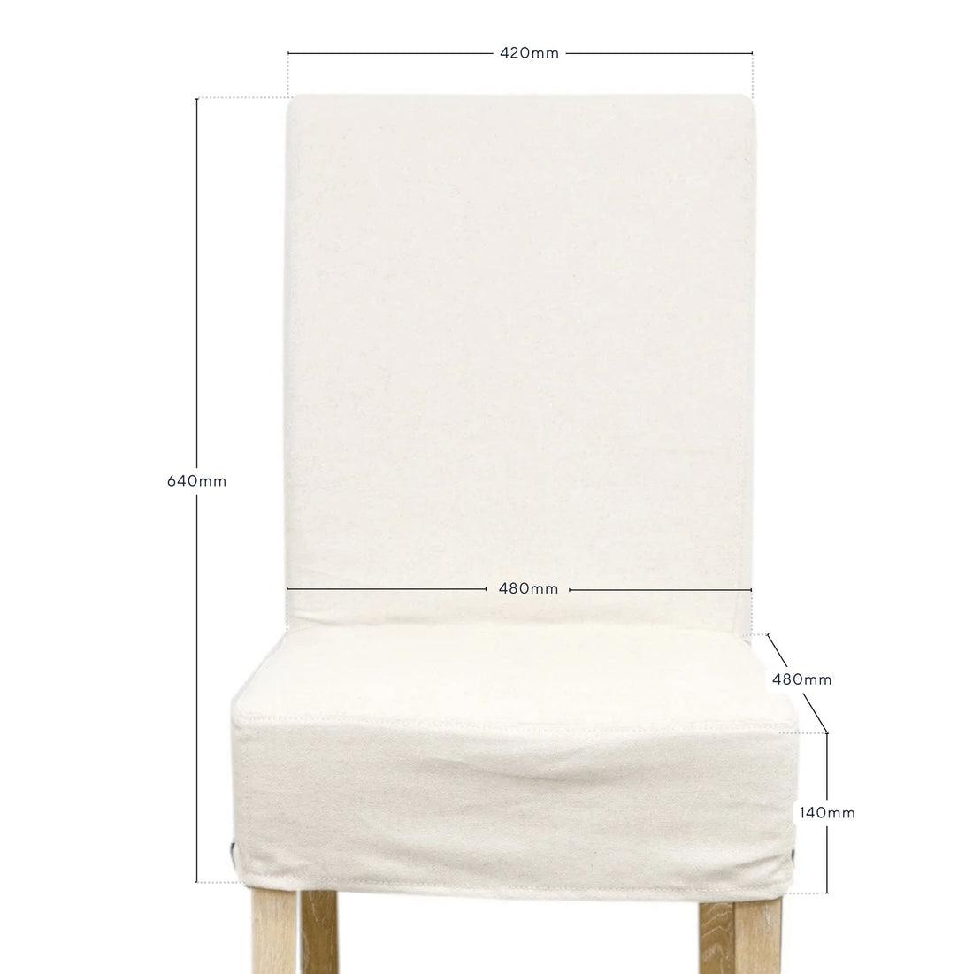 Linen Slip Cover for Collaroy High Back Chair Dining Furniture Beachwood Designs 