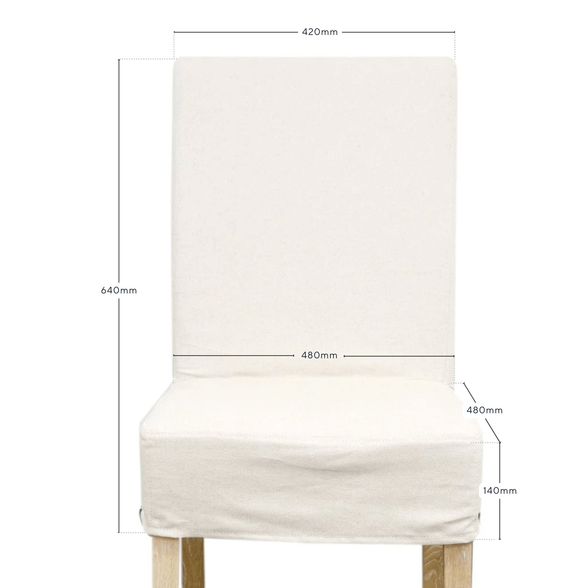 Linen Slip Cover for Collaroy High Back Chair Dining Furniture Beachwood Designs 