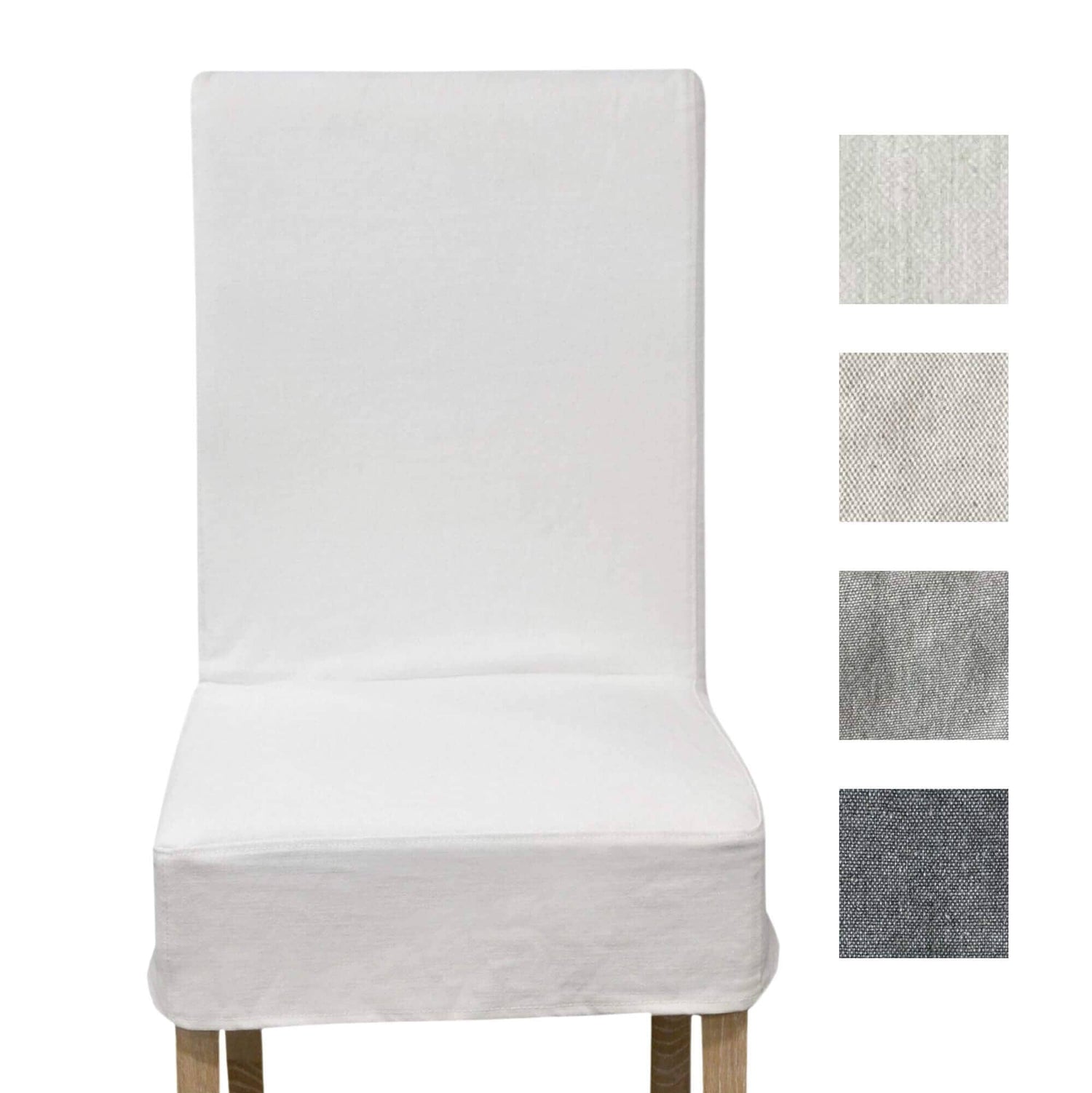 Linen Slip Cover for Collaroy High Back Chair Dining Furniture Beachwood Designs Chalk Linen Cotton 