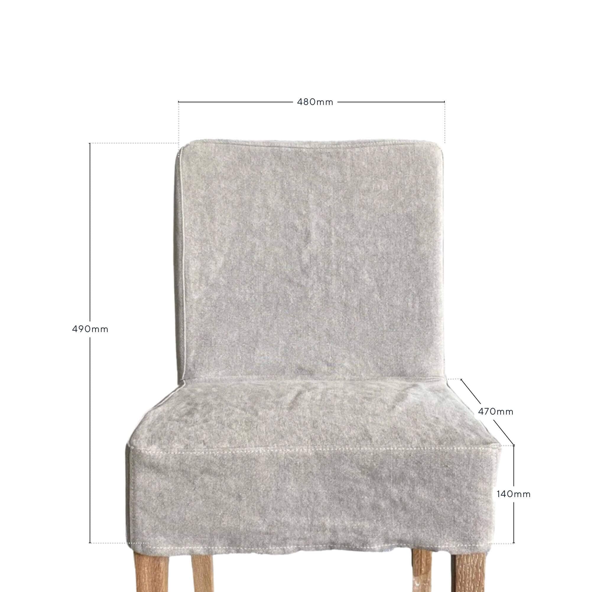 Linen Slip Cover for Collaroy Low Back Chair Dining Furniture Beachwood Designs 