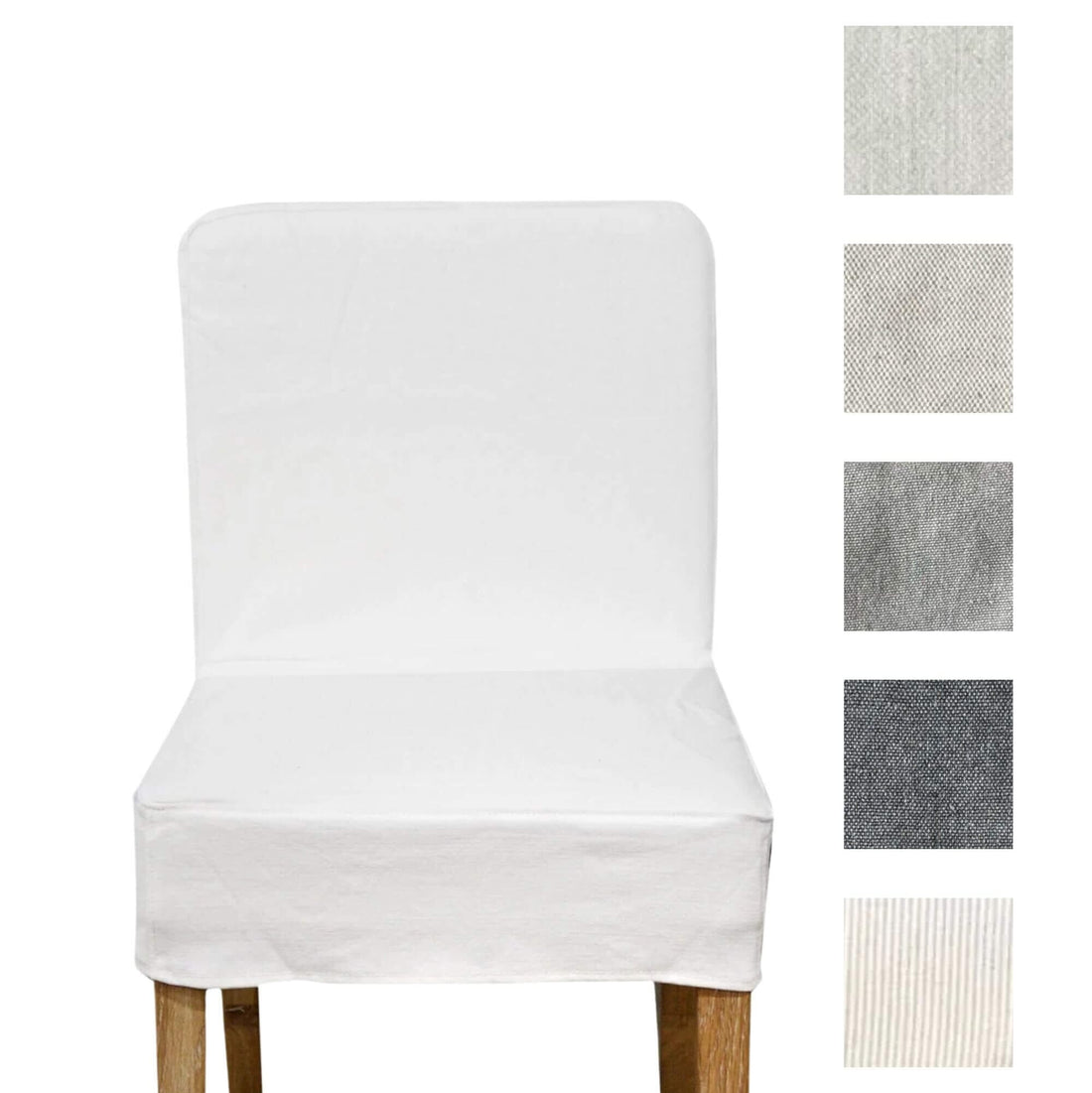 Linen Slip Cover for Collaroy Low Back Chair Dining Furniture Beachwood Designs Chalk Linen Cotton
