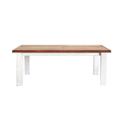 Local Handmade Outdoor Table L2100mm Outdoor Furniture Beachwood Designs White &amp; Fence Paling Oiled Top