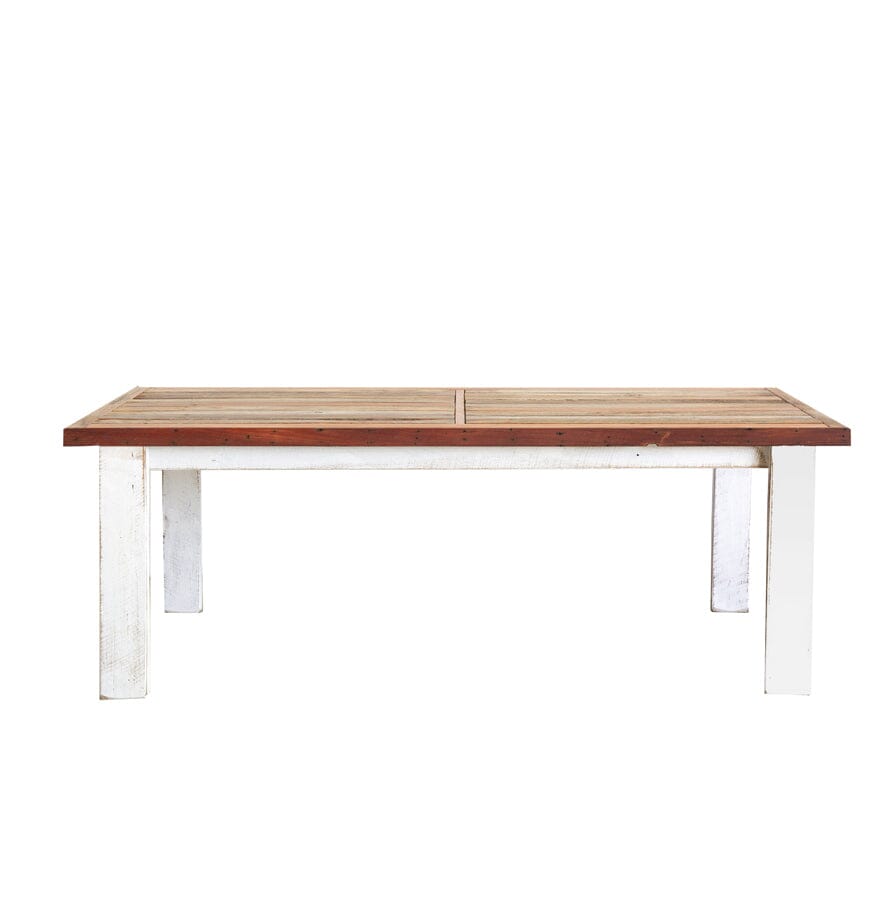 Local Handmade Outdoor Table L2100mm - White &amp; Natural Outdoor Furniture Beachwood Designs