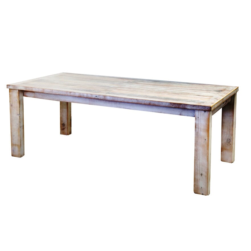 Locally Made Reclaimed Hardwood Dining Table Dining Furniture Beachwood Designs Indoor Limed (FT30)