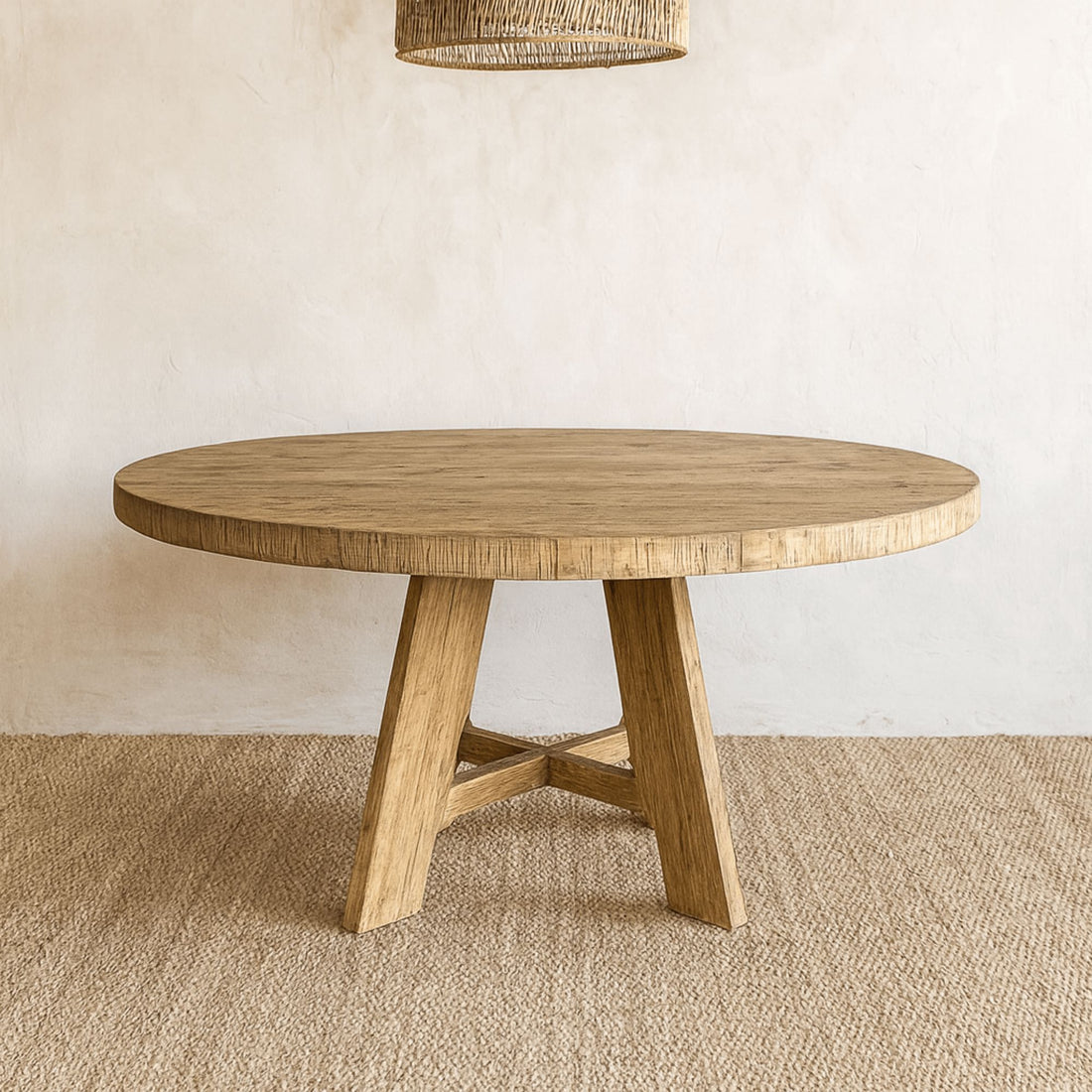 Loft Elm Dining Table - D1200mm Dining Furniture Beachwood Designs 