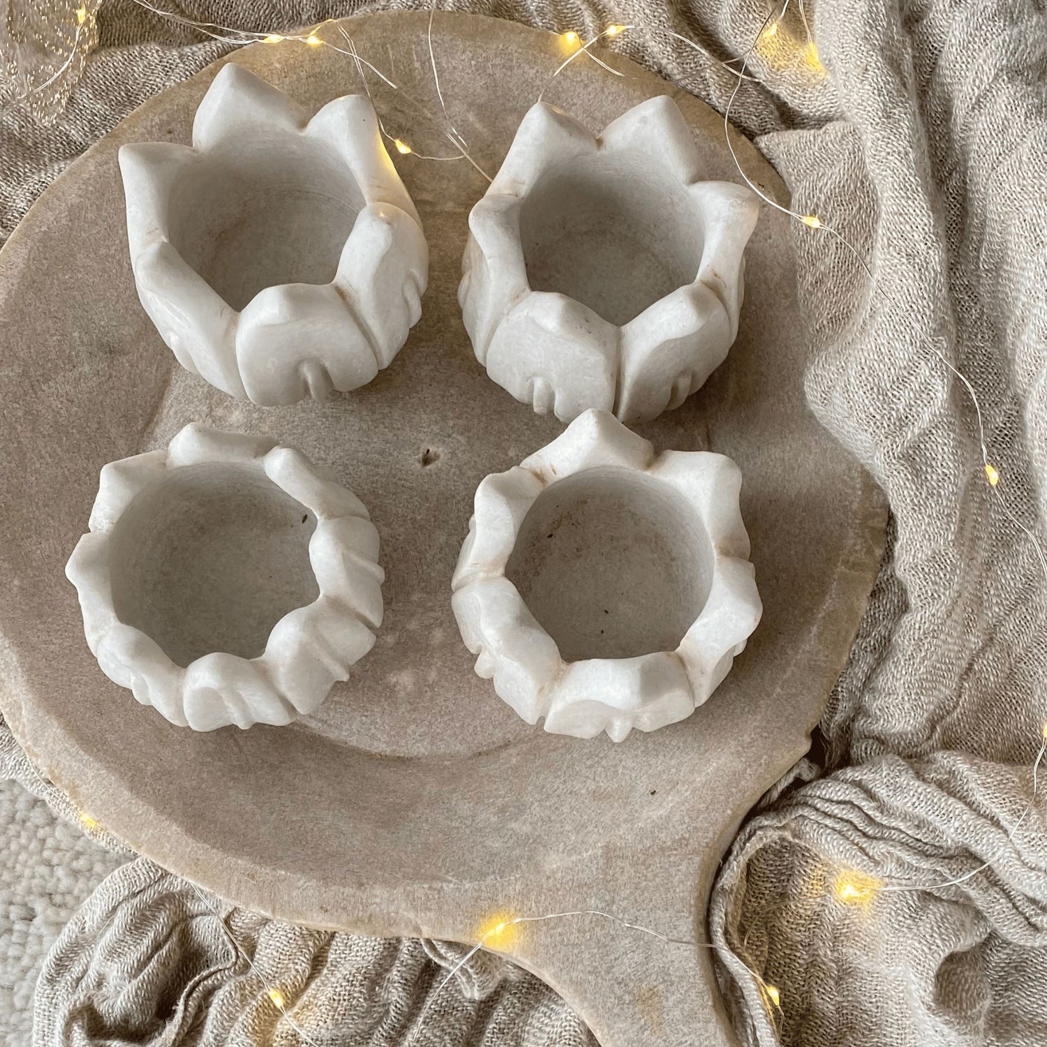 Lotus Marble Candle Holder Homewares Beachwood Designs 