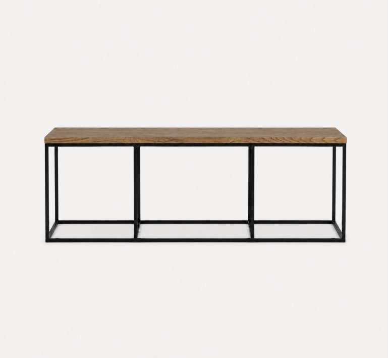 Manhattan Console L1800mm Living Furniture Beachwood Designs Weathered Oak 