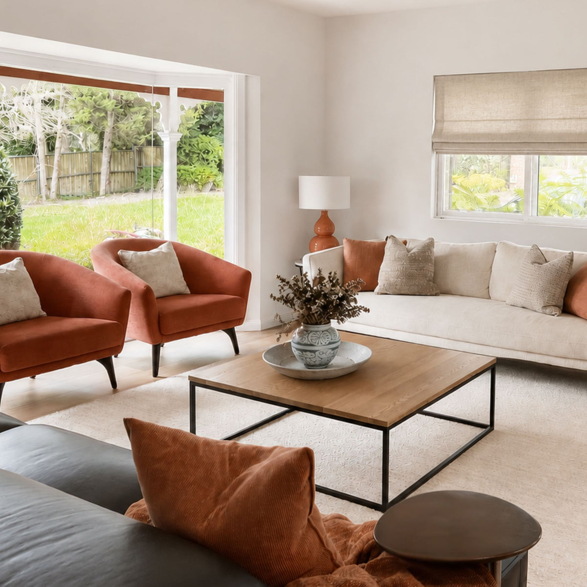 Manhattan Square Coffee Table - Weathered American Oak Living Furniture Beachwood Designs 