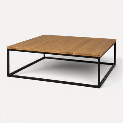 Manhattan Square Coffee Table - Weathered American Oak Living Furniture Beachwood Designs 