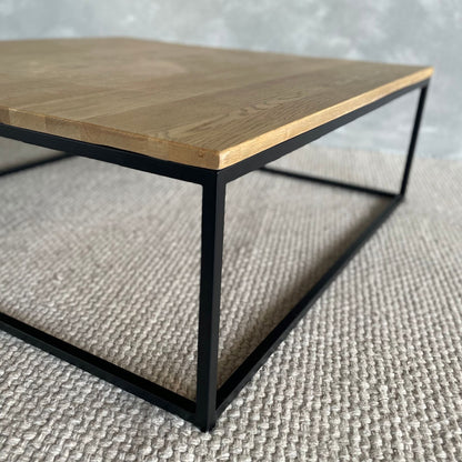 Manhattan Square Coffee Table - Weathered American Oak Living Furniture Beachwood Designs 