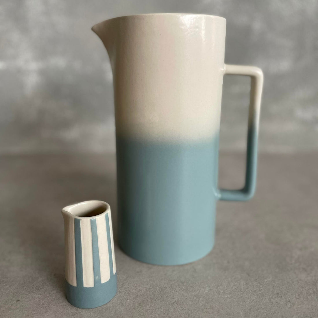 Mini Ceramic Blue Creamer Homewares Beachwood Designs 