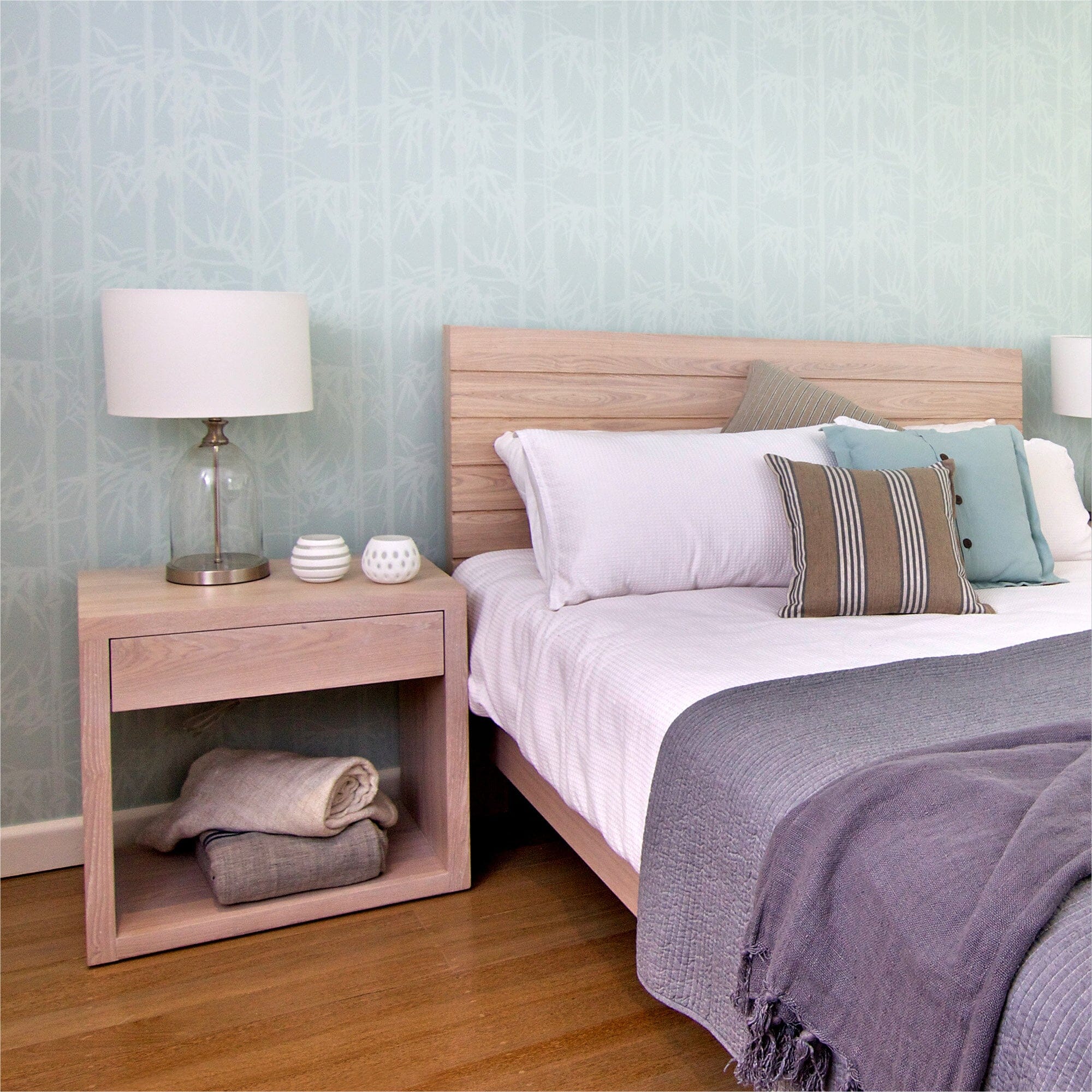 Modern Bedside L600mm - 1 Drawer Bedroom Furniture Beachwood Designs 