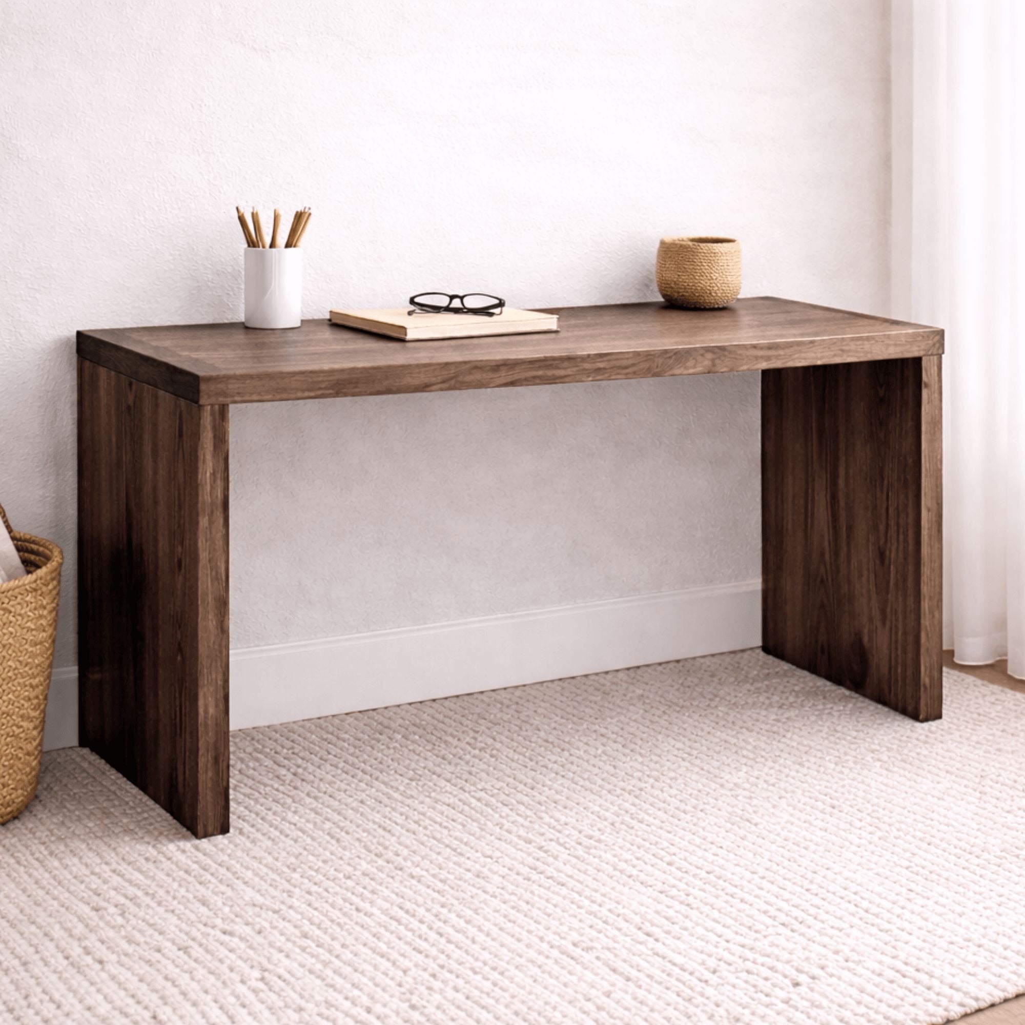 Modern Desk L1200mm Office &amp; Storage Furniture Beachwood Designs Weathered Oak 