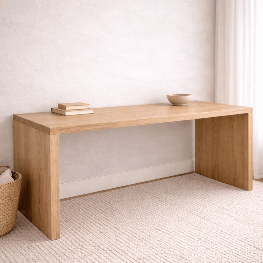 Modern Desk L1700mm Office &amp; Storage Furniture Beachwood Designs Limed Ash 