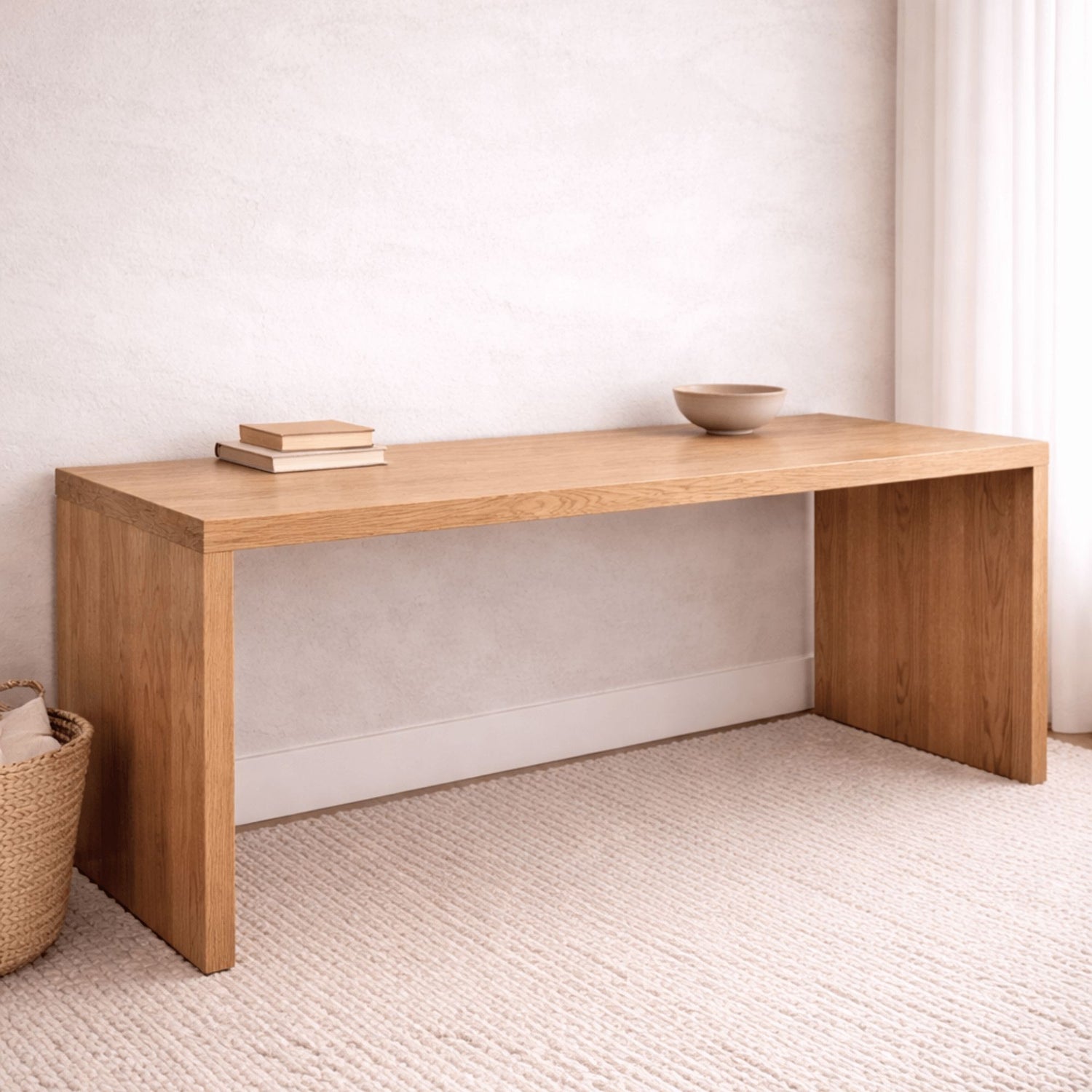 Modern Desk L1700mm Office &amp; Storage Furniture Beachwood Designs Natural Oak