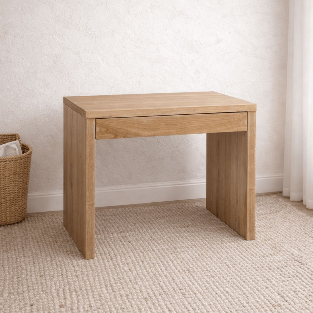 Modern Desk with 1 Drawer L1000mm Office & Storage Furniture Beachwood Designs Limed Ash