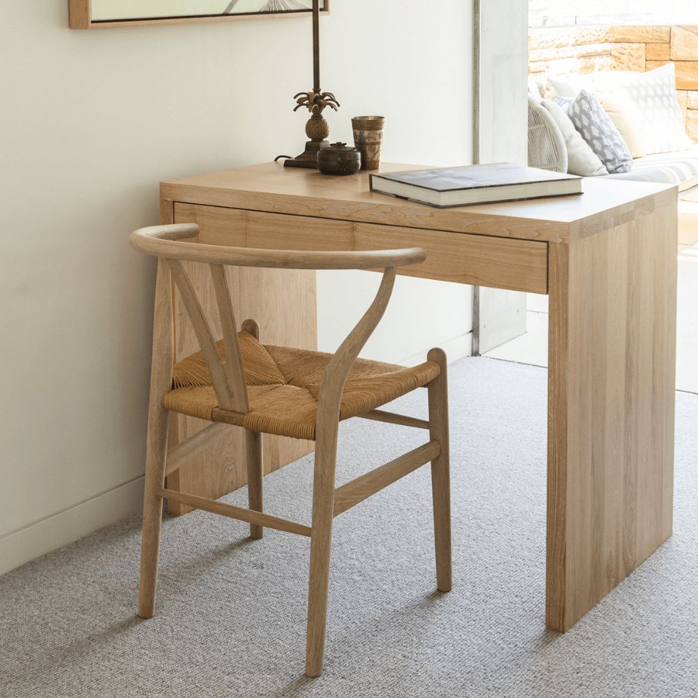 Modern Desk with 2 Drawers L1500mm Office &amp; Storage Furniture Beachwood Designs 