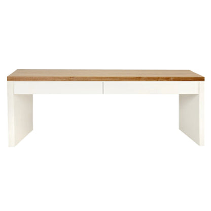 Modern Desk with 2 Drawers L1500mm Office &amp; Storage Furniture Beachwood Designs White &amp; Weathered Oak 