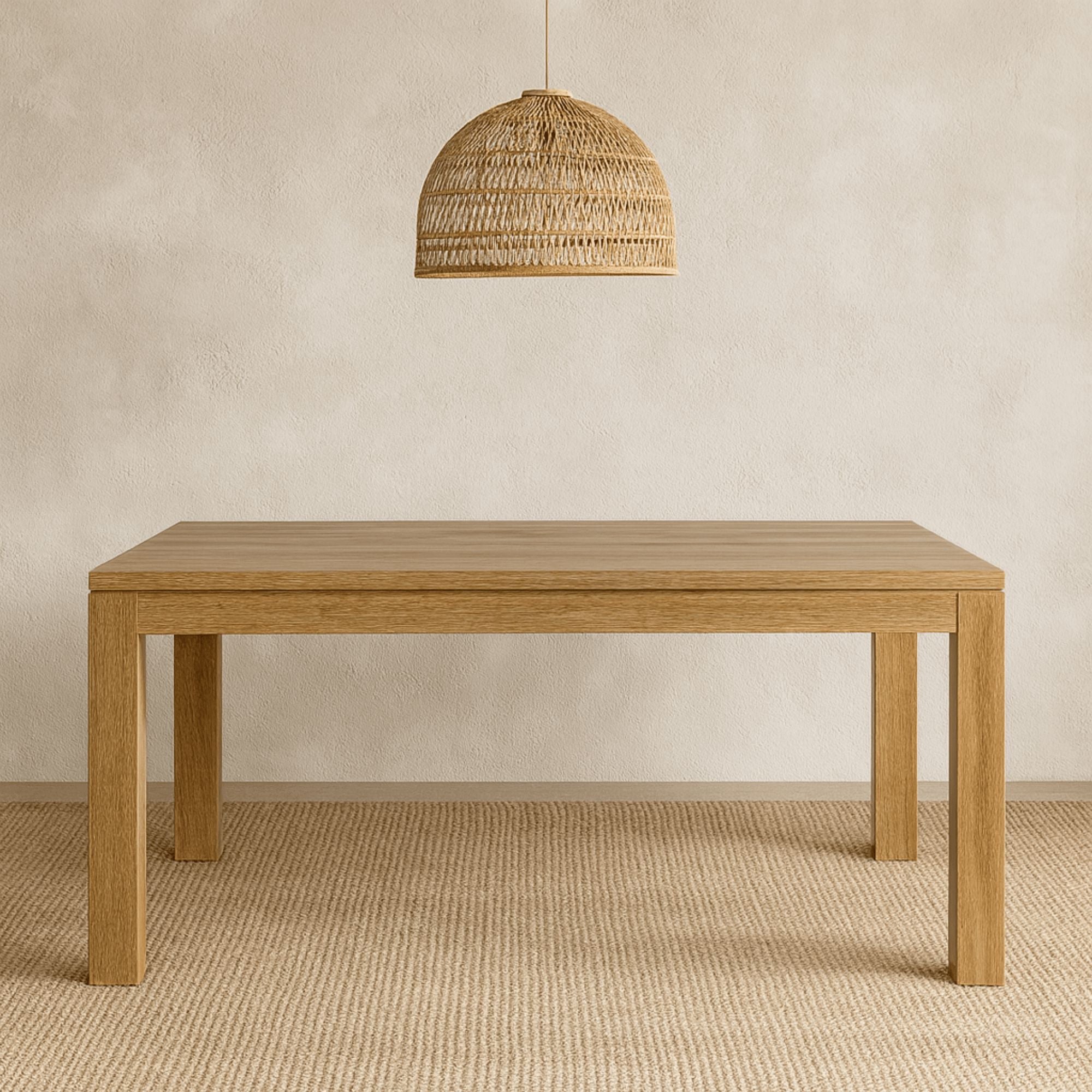 Modern Dining Table L1400mm Dining Furniture Beachwood Designs Natural Oak 