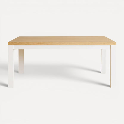 Modern Dining Table L1400mm Dining Furniture Beachwood Designs White &amp; Limed Ash 