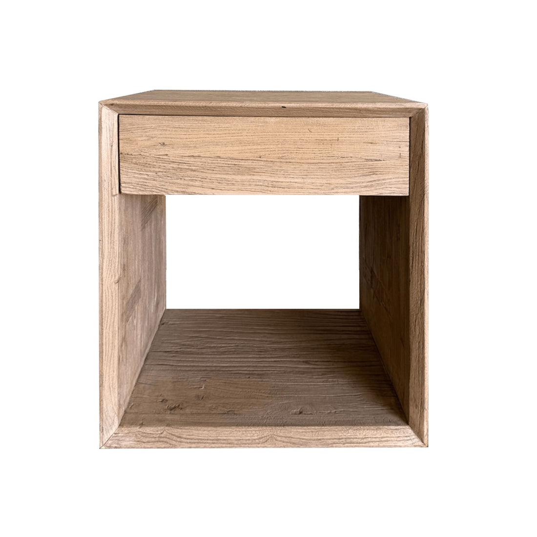 Modern Elm Bedside 500L - 1 Drawer Bedroom Furniture Beachwood Designs 