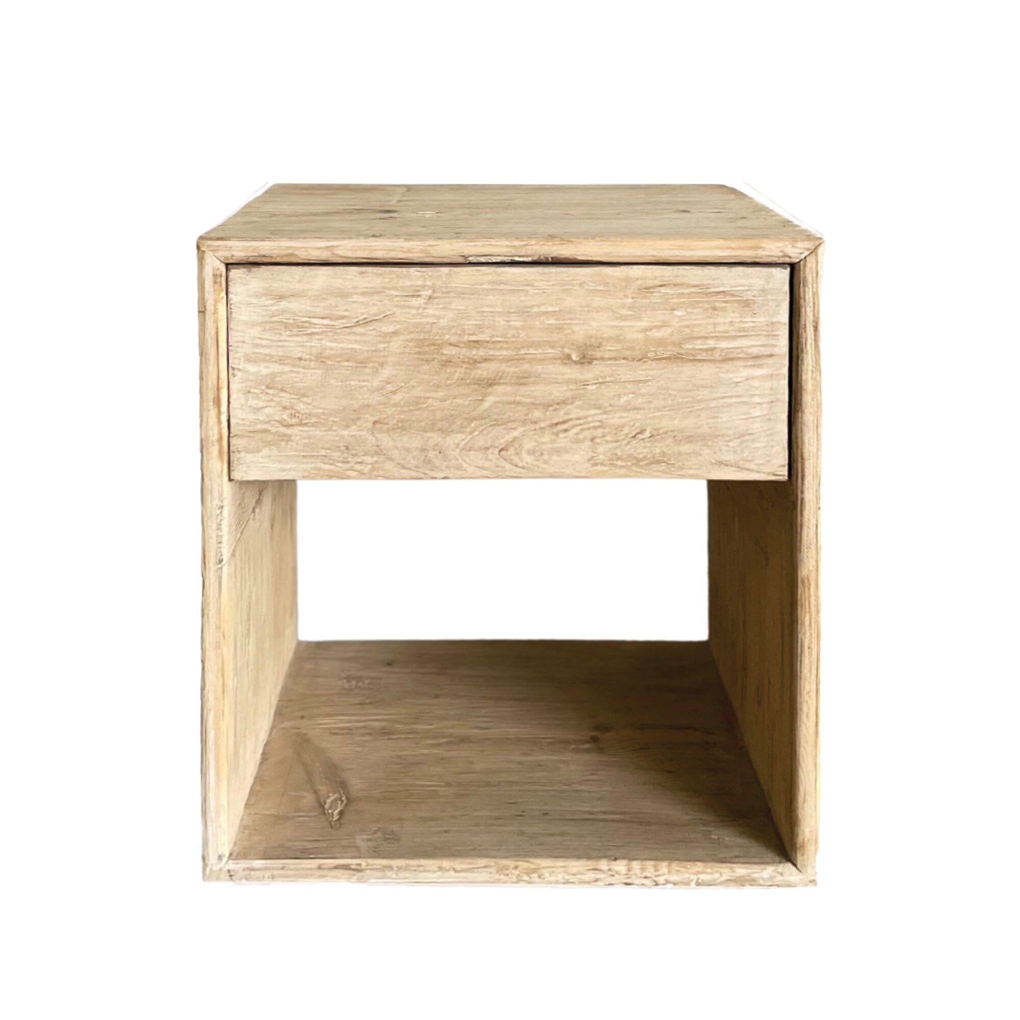 Modern Elm Bedside 500L - 1 Drawer Bedroom Furniture Beachwood Designs 