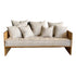 Modern Oak Daybed Living Furniture Beachwood Designs Salt & Pepper Linen Cotton 