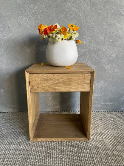 Modern Recessed Elm Bedside L500mm Living Furniture Beachwood Designs 