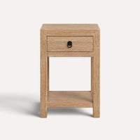 Narrow Elm Bedside Table L400mm