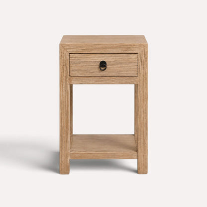 Narrow Elm Bedside Table L400mm Bedroom Furniture Beachwood Designs 
