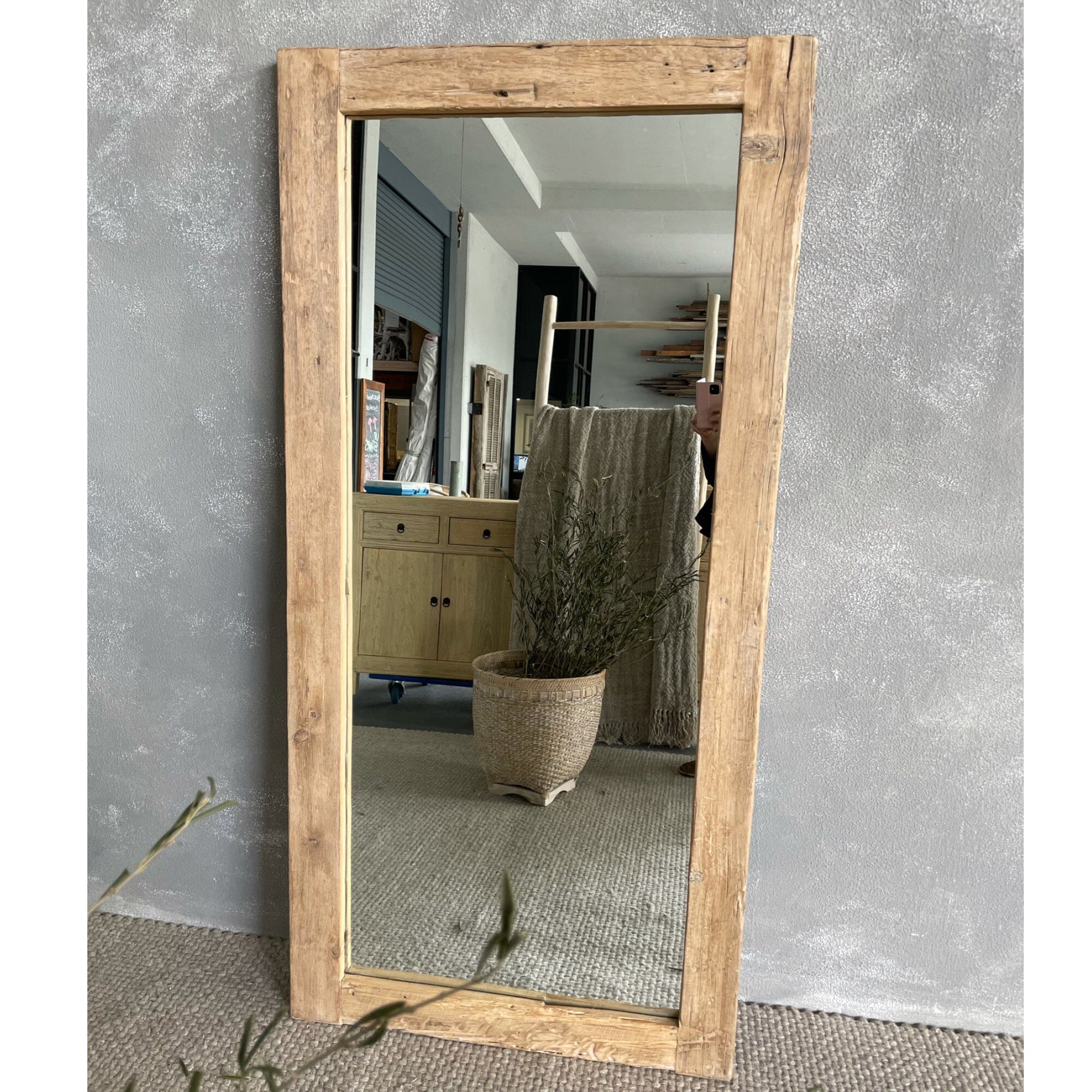 Natural Elm Mirror - 1000H x 2000W Homewares Beachwood Designs