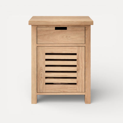 Newport Bedside L450mm - 1 Drawer Bedroom Furniture Beachwood Designs Limed Ash 