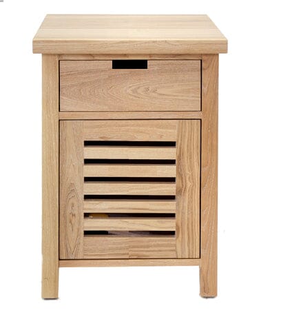 Newport Bedside L450mm - 1 Drawer Bedroom Furniture Beachwood Designs Limed Ash 