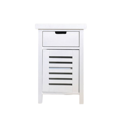 Newport Bedside L450mm - 1 Drawer Bedroom Furniture Beachwood Designs White 