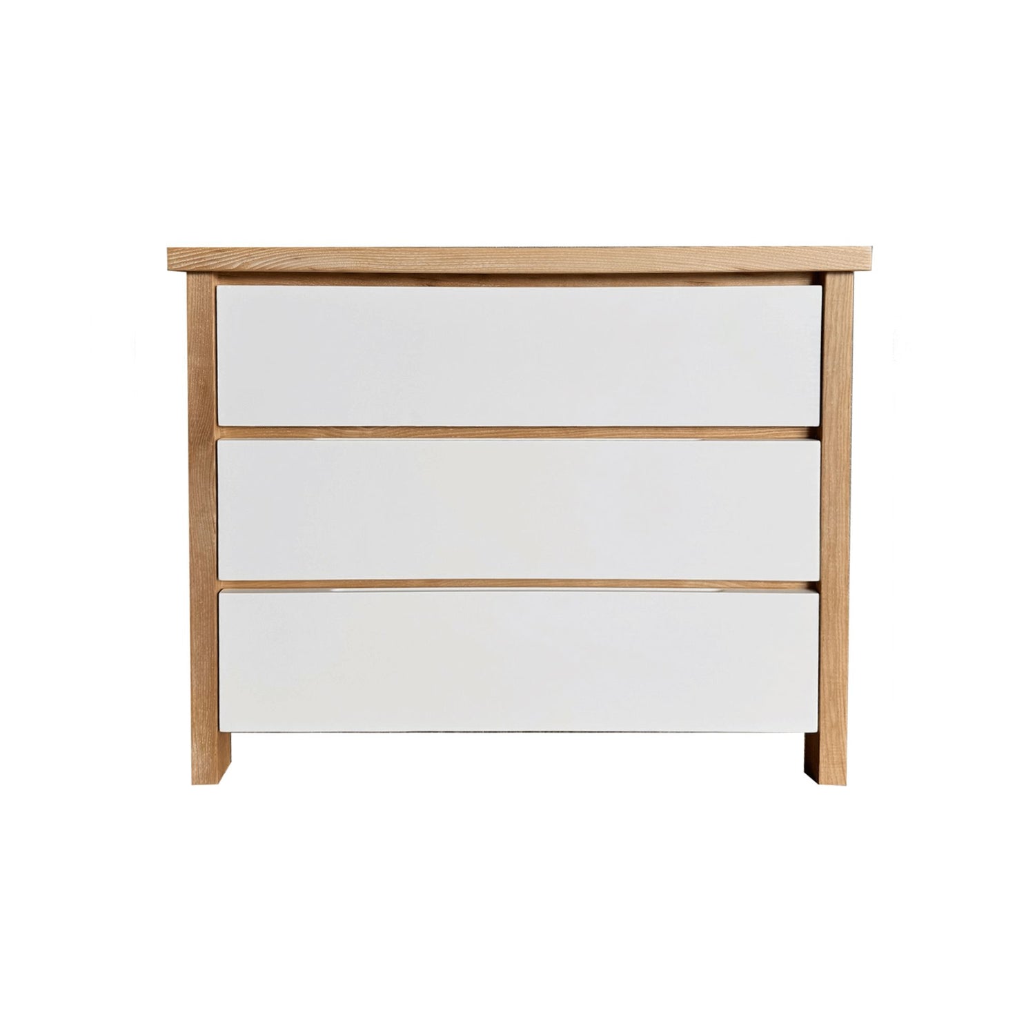 Newport Chest of Drawers L1000mm Bedroom Furniture Beachwood Designs Limed Ash Frame White Drwrs Drs 