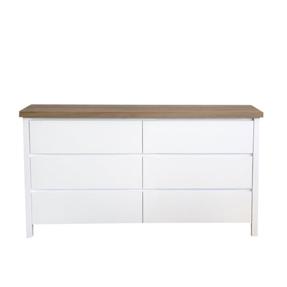 Newport Chest of Drawers L1600mm Bedroom Furniture Beachwood Designs White &amp; Weathered Oak