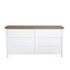 Newport Chest of Drawers L1600mm Bedroom Furniture Beachwood Designs White & Weathered Oak 