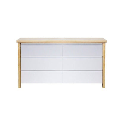 Newport Chest of Drawers L1800mm Bedroom Furniture Beachwood Designs Limed Ash Frame White Drwrs Drs 