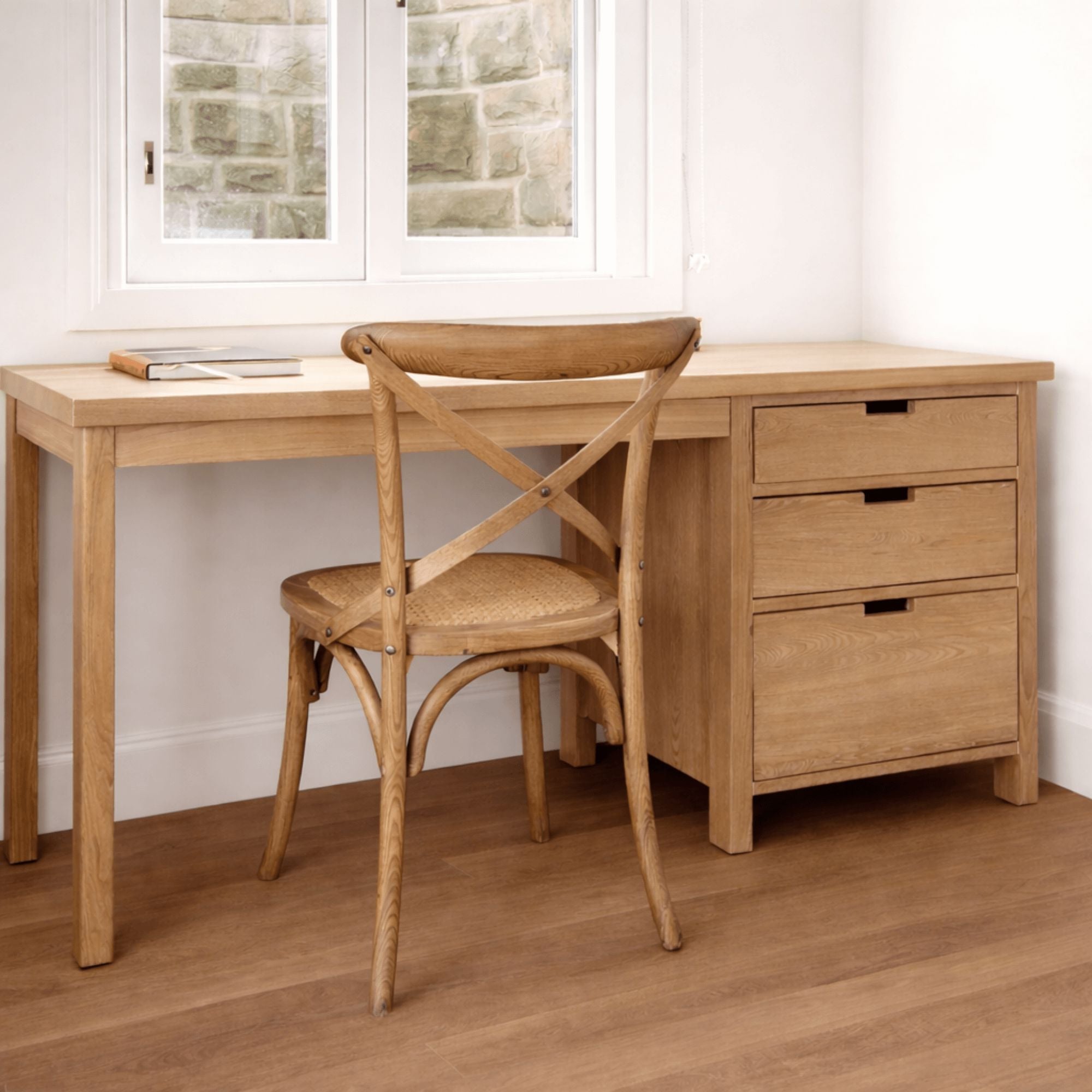 Newport Desk L1500mm with 3 Drawers Office &amp; Storage Furniture Beachwood Designs 