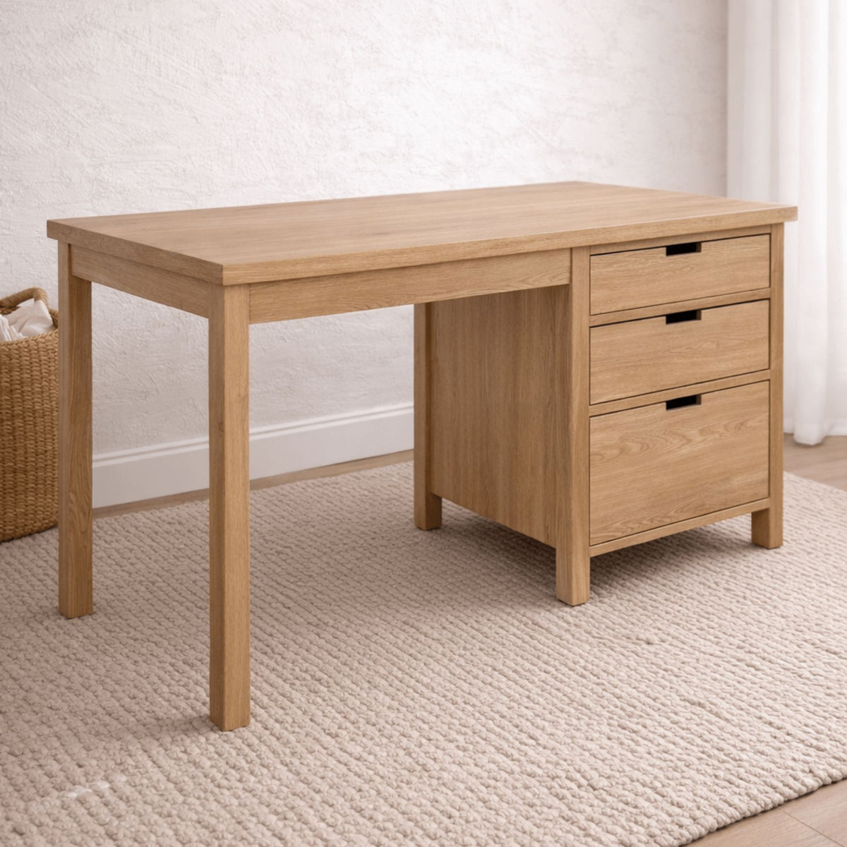 Newport Desk L1500mm with 3 Drawers Office &amp; Storage Furniture Beachwood Designs Limed Ash