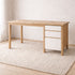 Newport Desk L1500mm with 3 Drawers Office & Storage Furniture Beachwood Designs Limed Ash Frame White Drwrs 