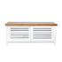 Newport Media Unit L1200mm Living Furniture Beachwood Designs White & Weathered Oak 