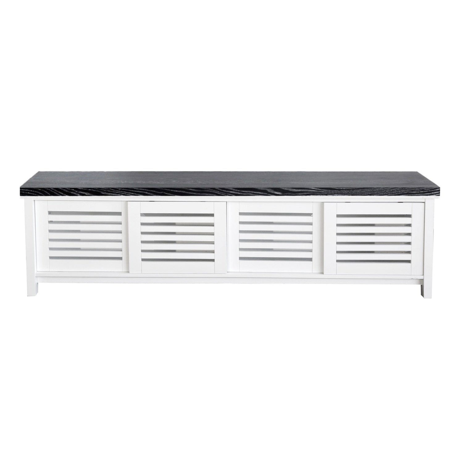 Newport Media Unit L2000mm Living Furniture Beachwood Designs White &amp; Grey Limed