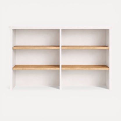 Newport Shelving Hutch L 2000mm Office &amp; Storage Furniture Beachwood Designs White Frame &amp; Limed Ash Drs 
