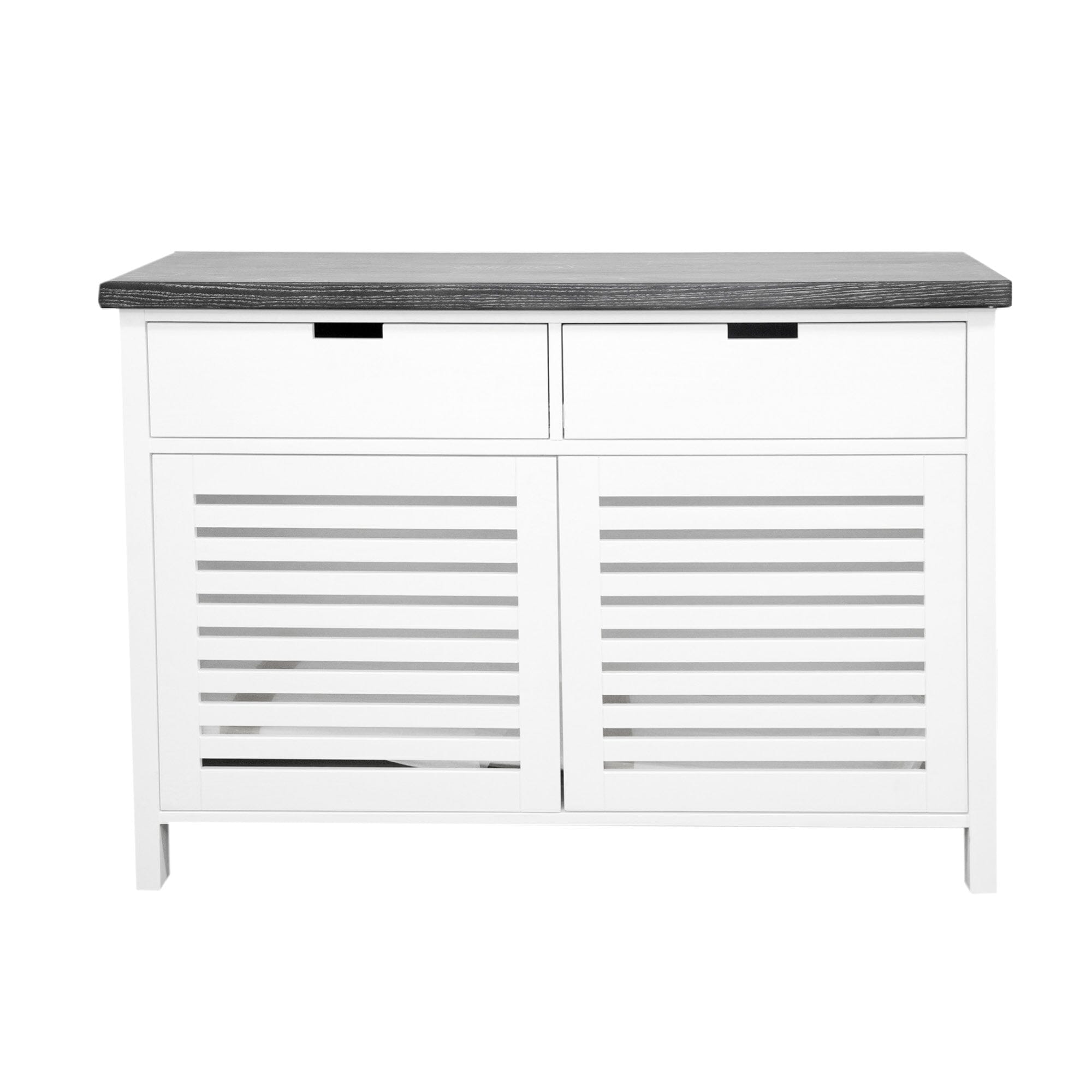 Newport Sideboard L1300mm Living Furniture Beachwood Designs White &amp; Grey Limed 
