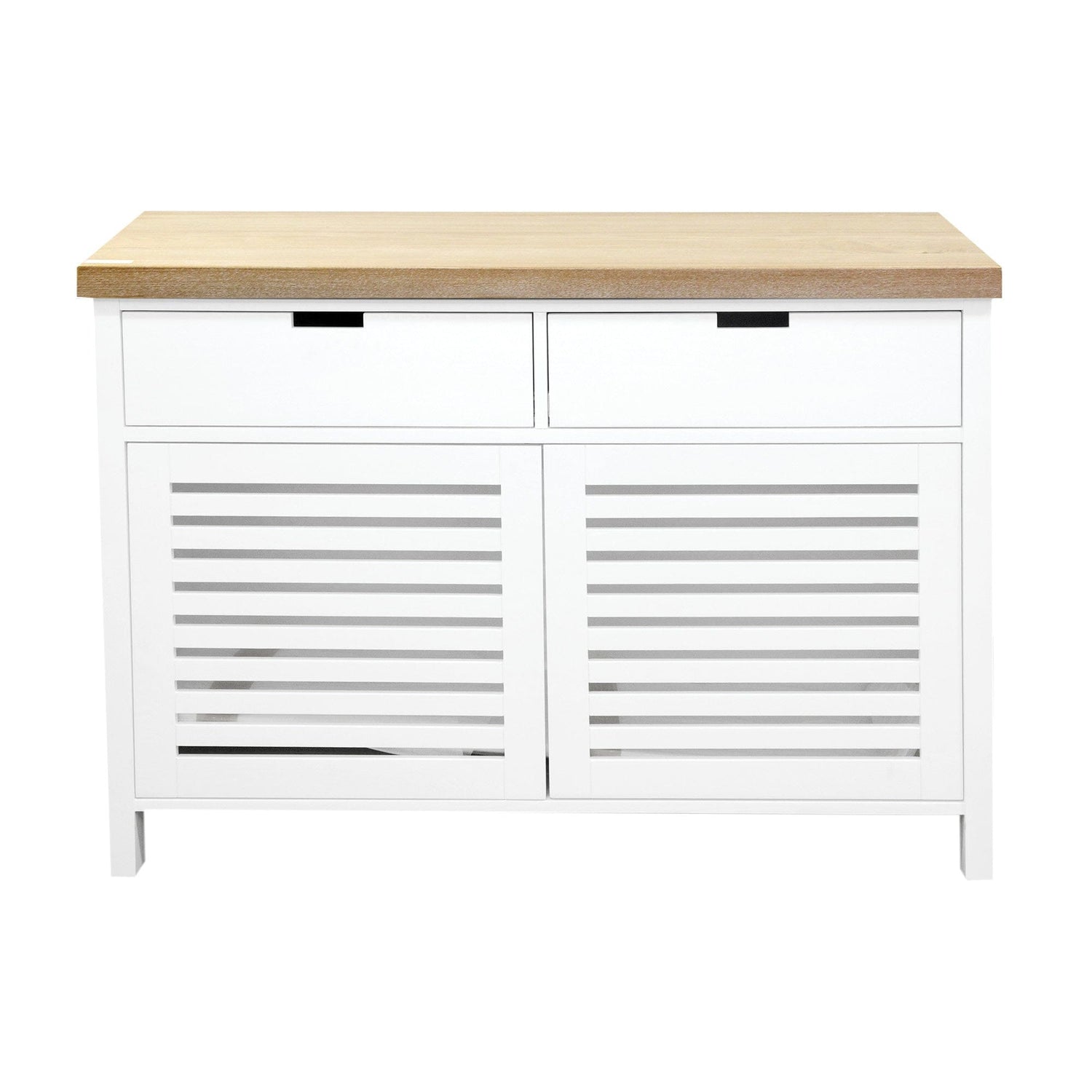 Newport Sideboard L1300mm Living Furniture Beachwood Designs White &amp; Limed Ash
