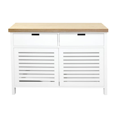 Newport Sideboard L1300mm Living Furniture Beachwood Designs White &amp; Limed Ash