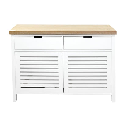 Newport Sideboard L1300mm Living Furniture Beachwood Designs White &amp; Limed Ash 