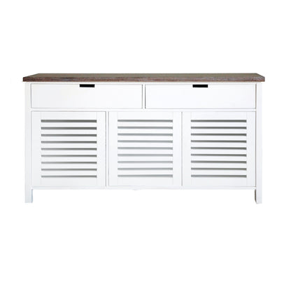 Newport Sideboard L1600mm Living Furniture Beachwood Designs White &amp; Grey Limed 